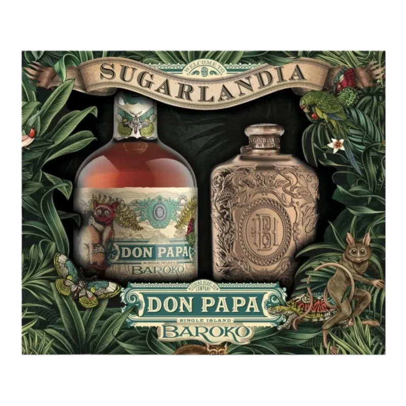 Don papa Baroko + Hipflask 40° - 0.7L