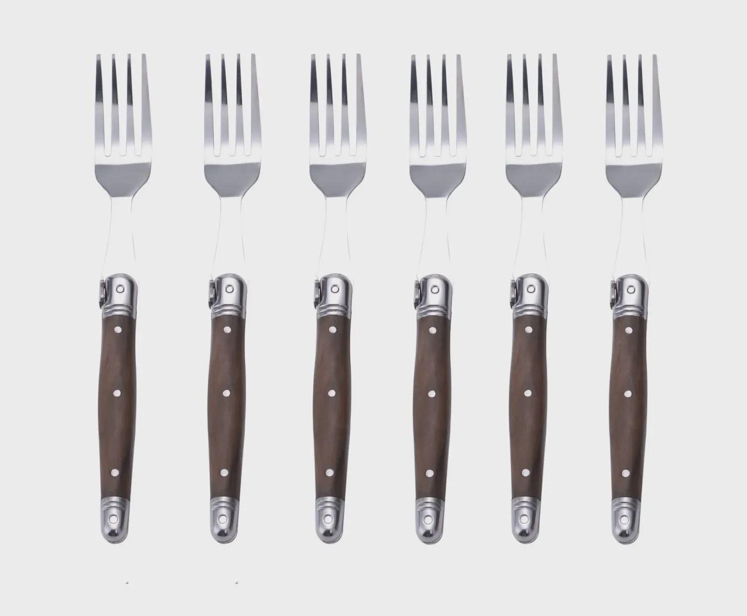 LAGUIOLE  6 MESSEN &amp; 6 VORKEN WALNOOTHOUT