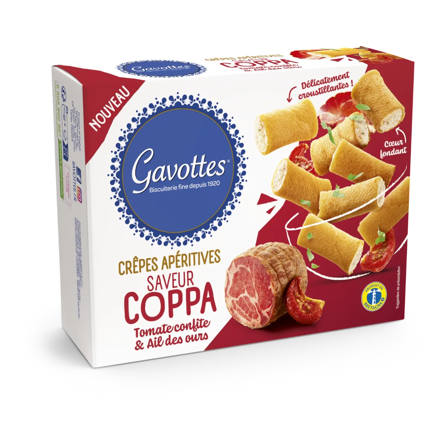 GAVOTTES CRÊPES DENTELLES COPPA, GECONF. TOMAAT &amp; LOOK 80gr