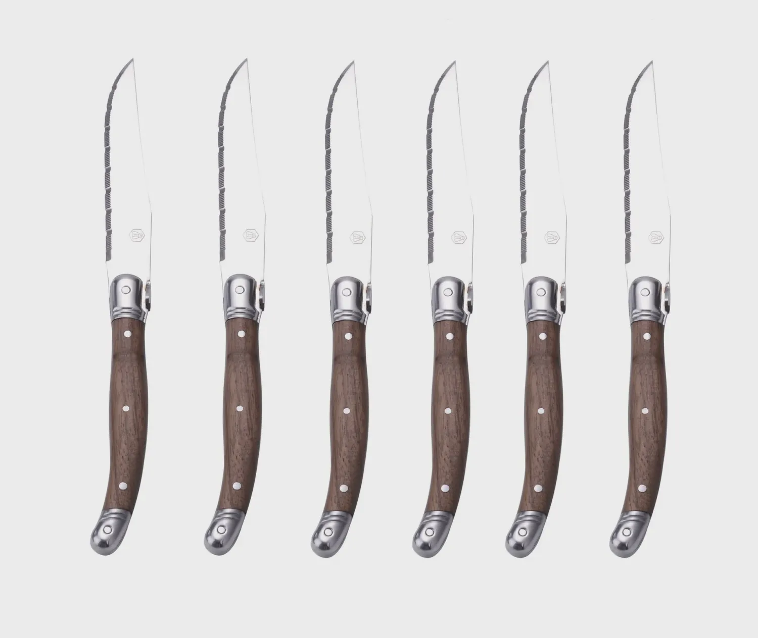 LAGUIOLE  6 MESSEN &amp; 6 VORKEN WALNOOTHOUT