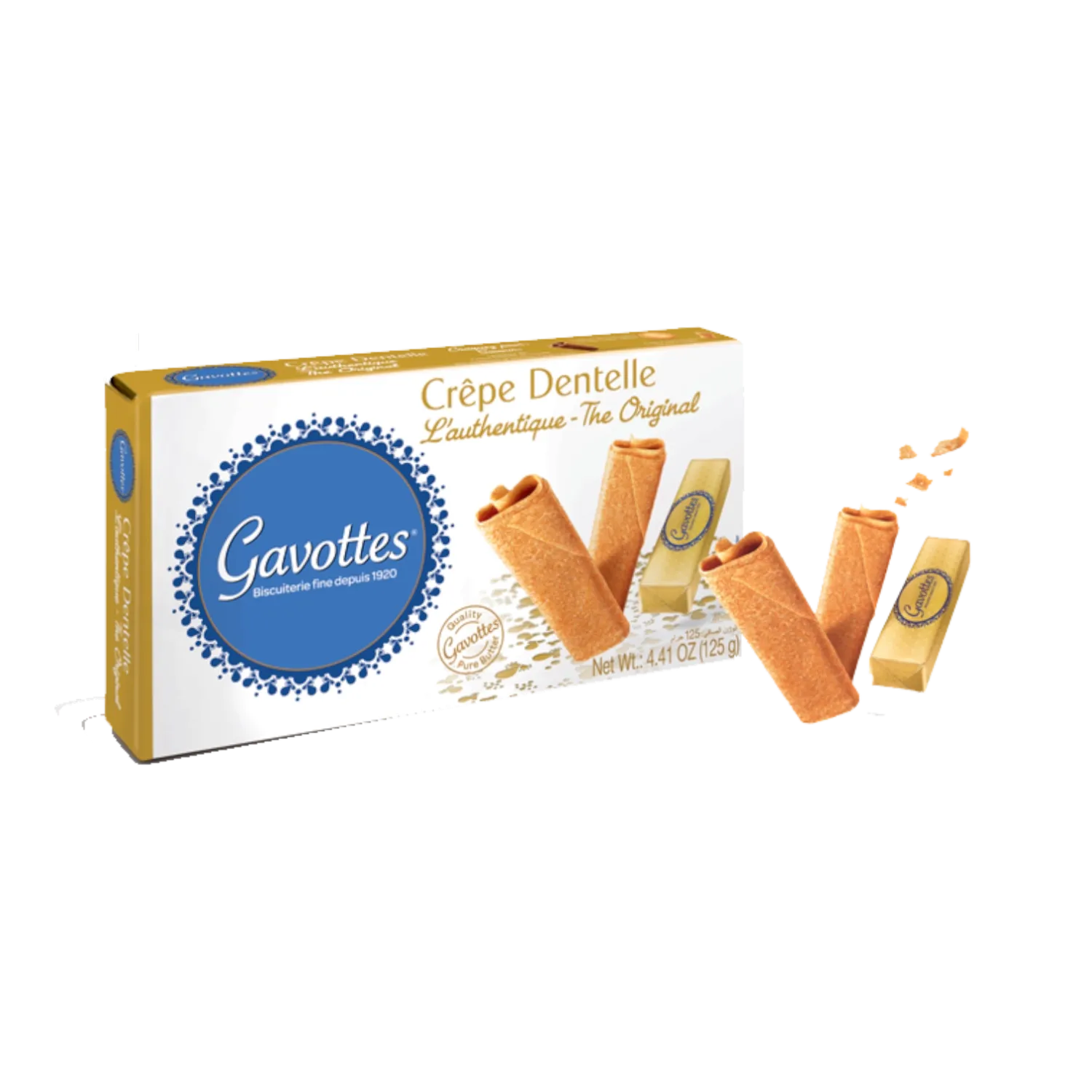 GAVOTTES CREPE DENTELL NATUUR 125GR