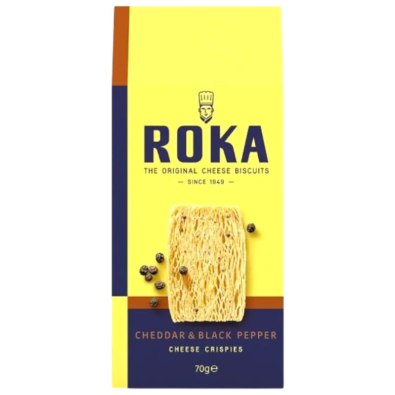 ROKA CRISPIES CHEDDAR PEPPER 70GR