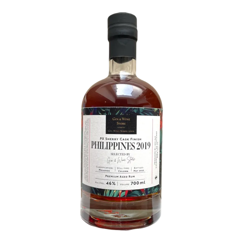 Premium Aged Rum Philippines 2019 PX Sherry Cask Finish Selected By Gin &amp; Wine Store 0.7L