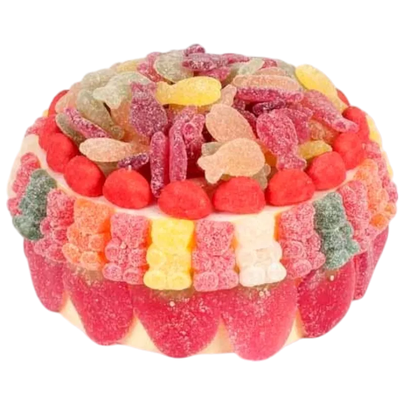 SNOEPTAART ZURE VISJES 15 CM