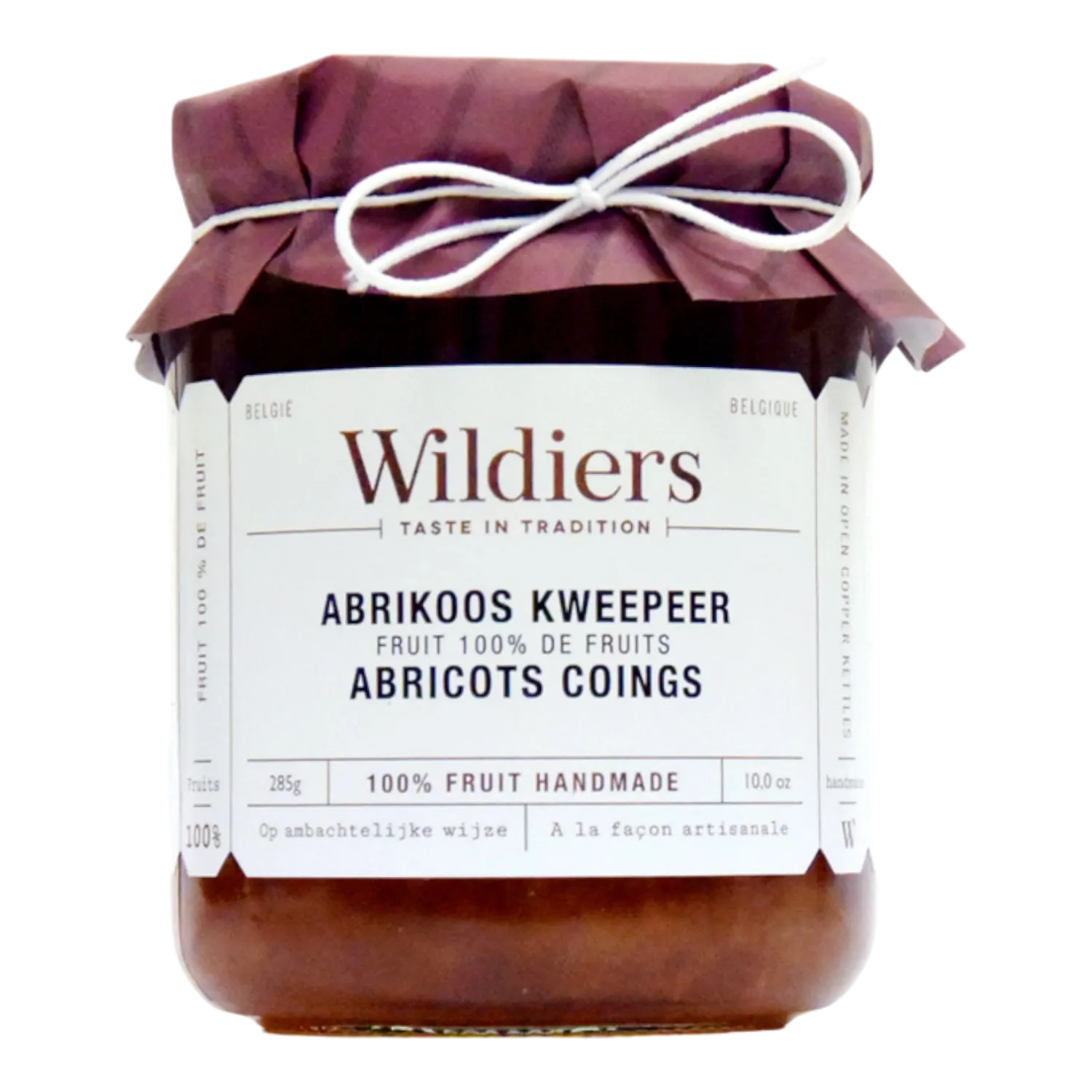 WILDIERS 100% FRUIT ABRIKOOS KWEEPEREN 285 GR