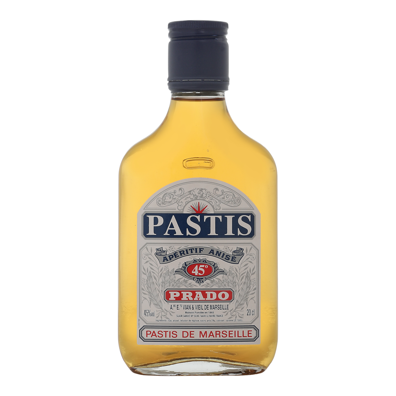 Zakfles Pastis Prado 45% 20cl