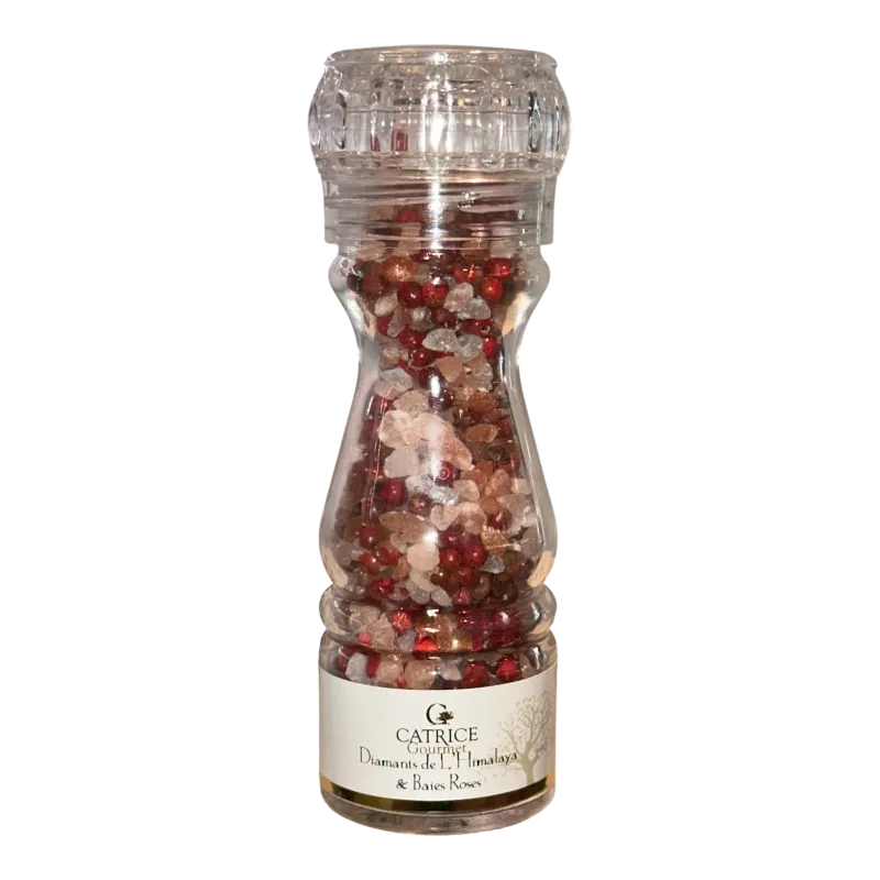 Zoutmolen met roze Himalaya en rode bessen 100gr