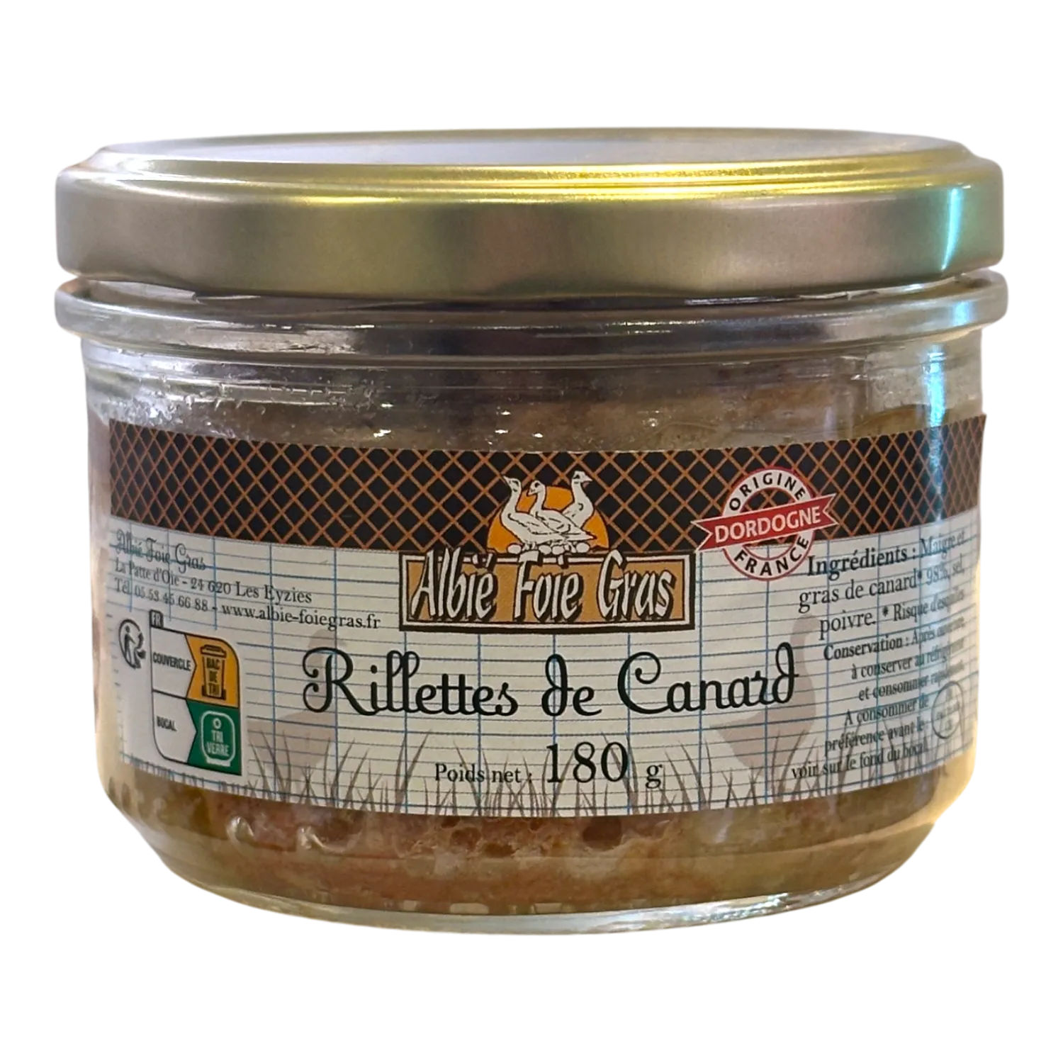 Rillette van eend 180gr