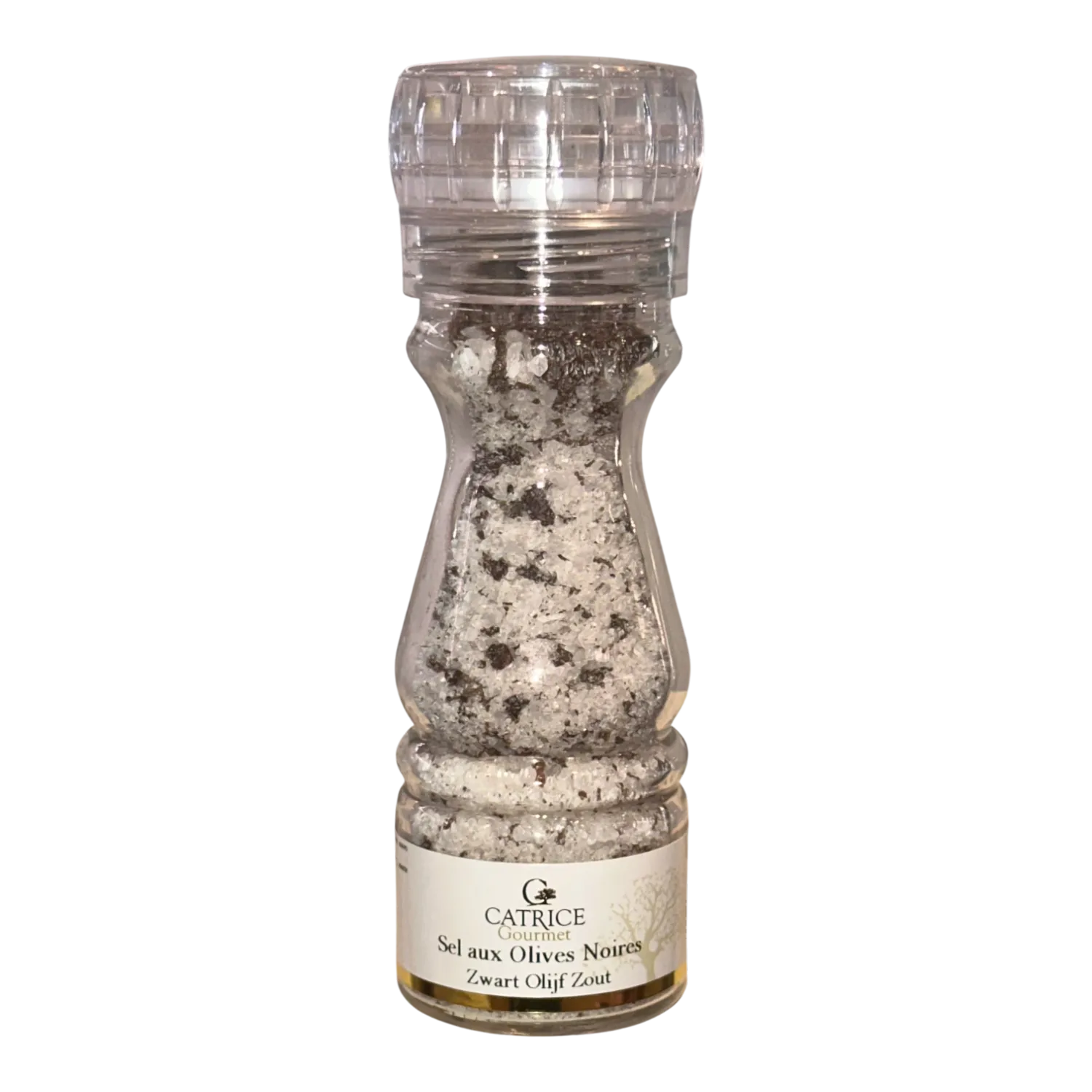 Zoutmolen met zwarte olijf 125gr