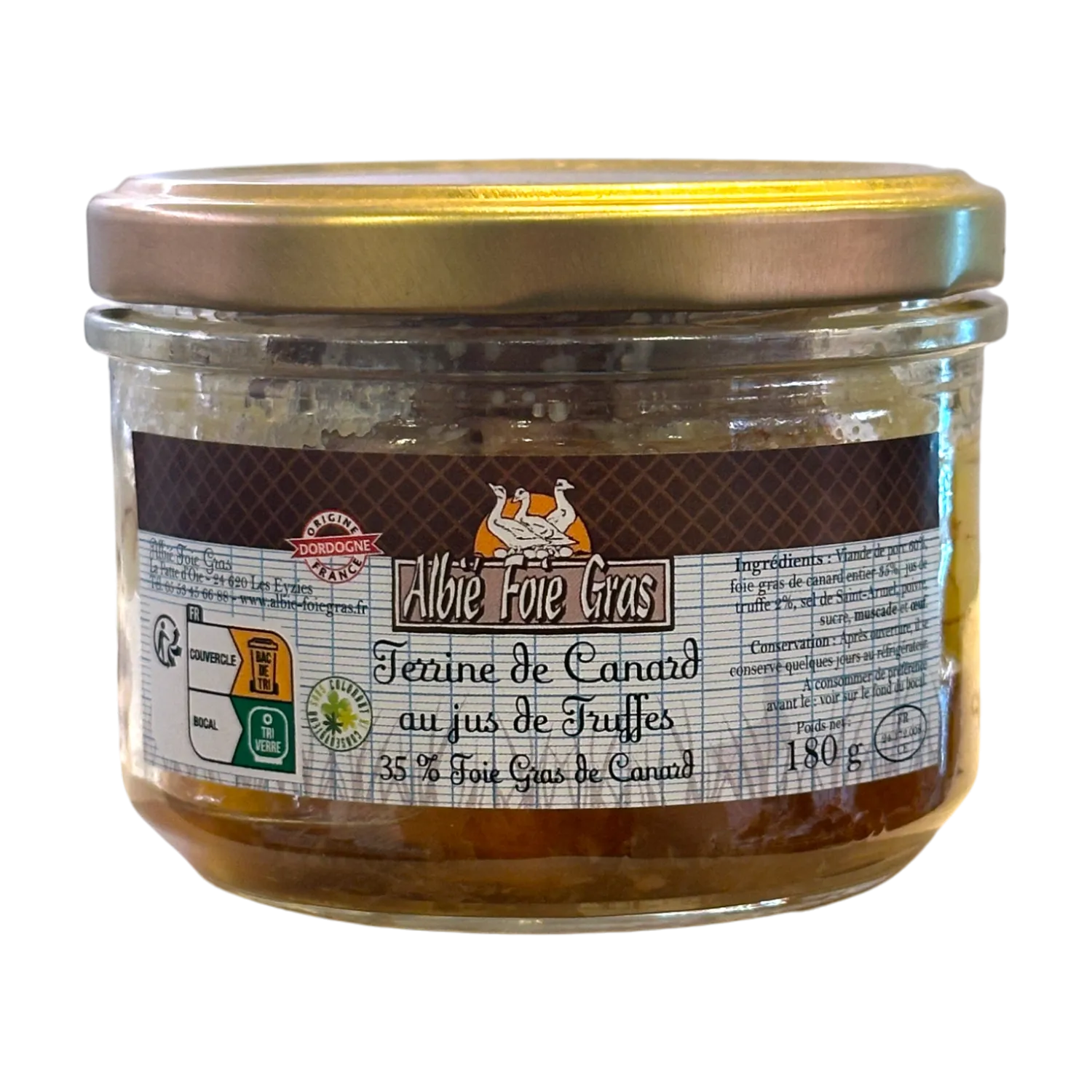 Terrine van eend met truffelsap 180gr