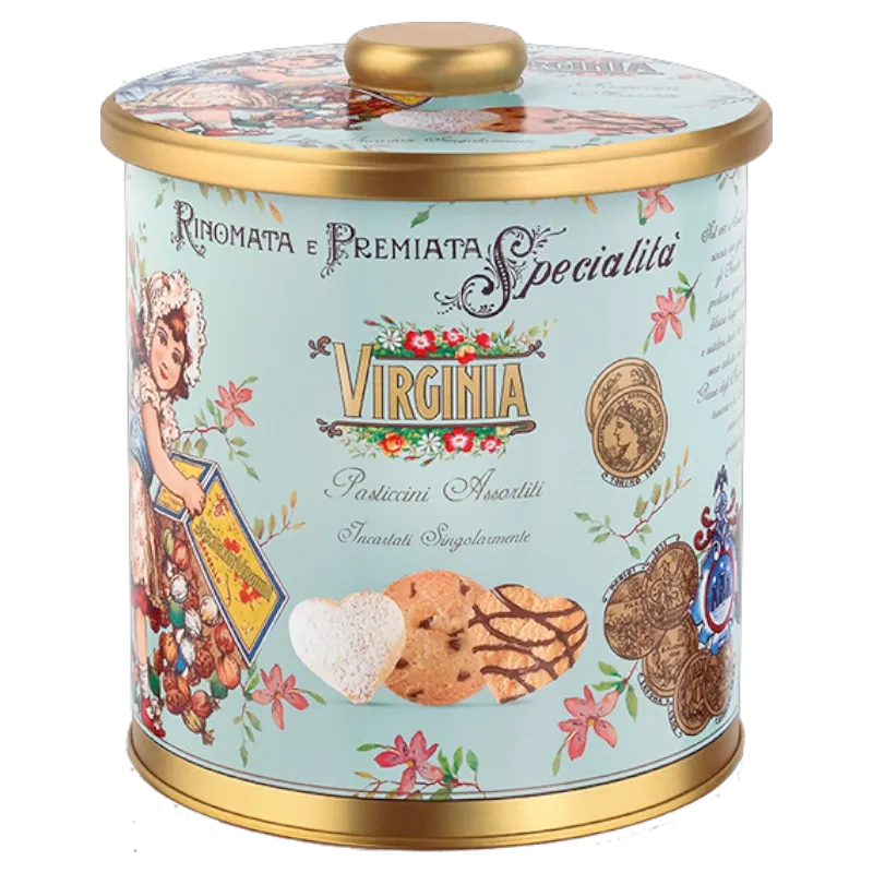 Blikken doos gevuld met koekjes 260gr