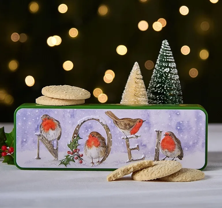 Cookie tin with robins 150g