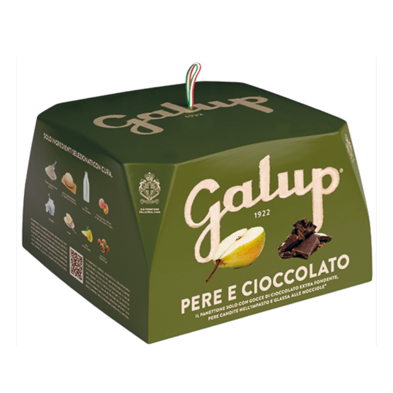 Panettone with dark chocolate and pear 750g