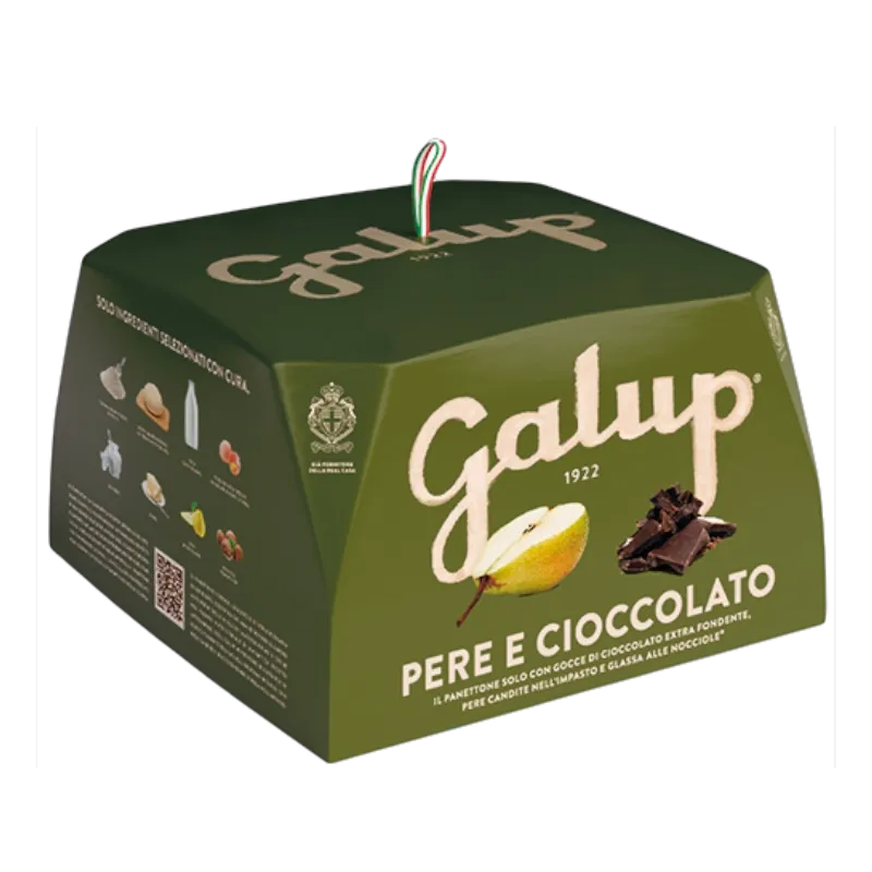 Panettone with dark chocolate and pear 750g