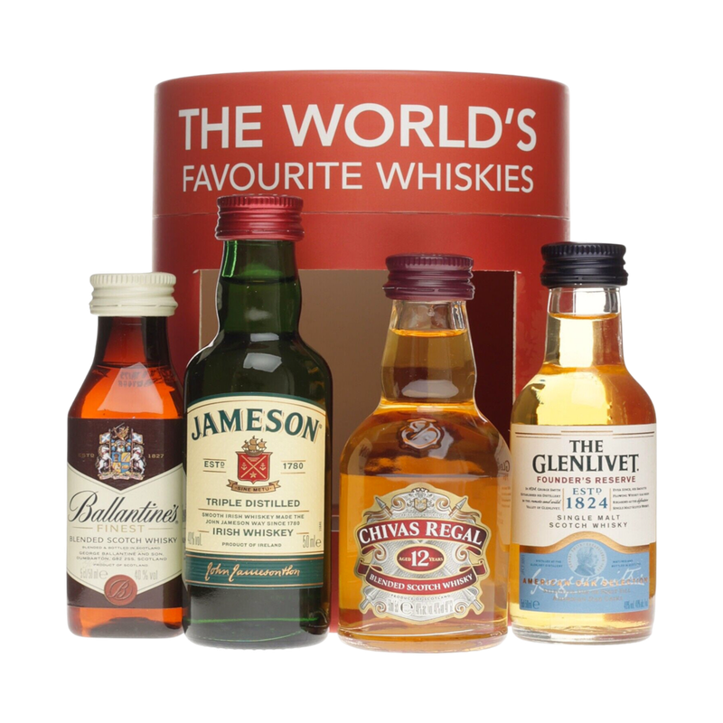 Miniset World Favourite Whiskies (Glenlivet - Ballantines - Chivas - Jameson) 4x5cl 40%