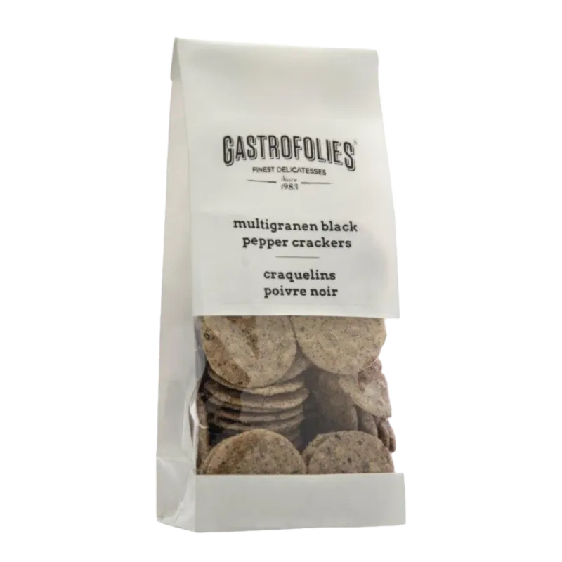 Gastrofolies multigranen black pepper crackers 60g