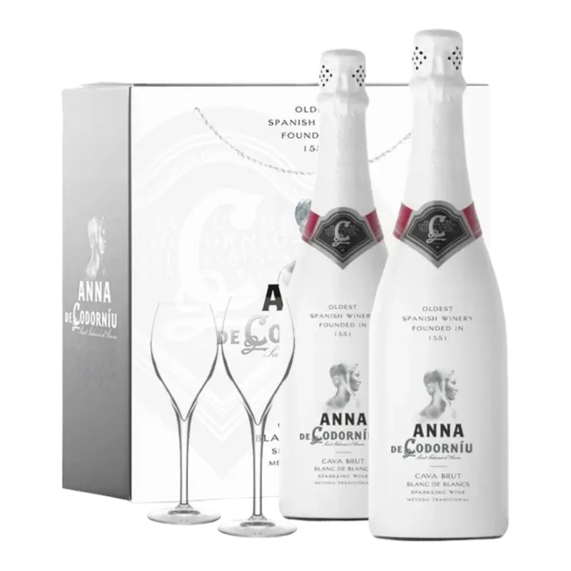 Gift Pack 2 x Anna Cava Blanc de Blancs + 2 glasses