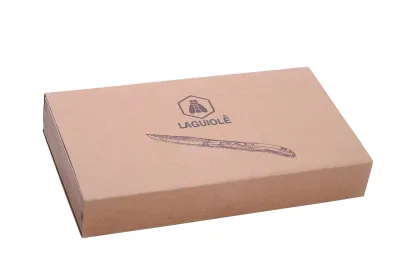 LAGUIOLE  STEAKMESSEN PAKKA HOUT 6 STUKS