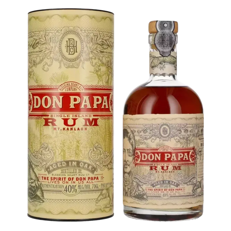Don Papa 7Y met geschenkdoos 40° - 0,7L