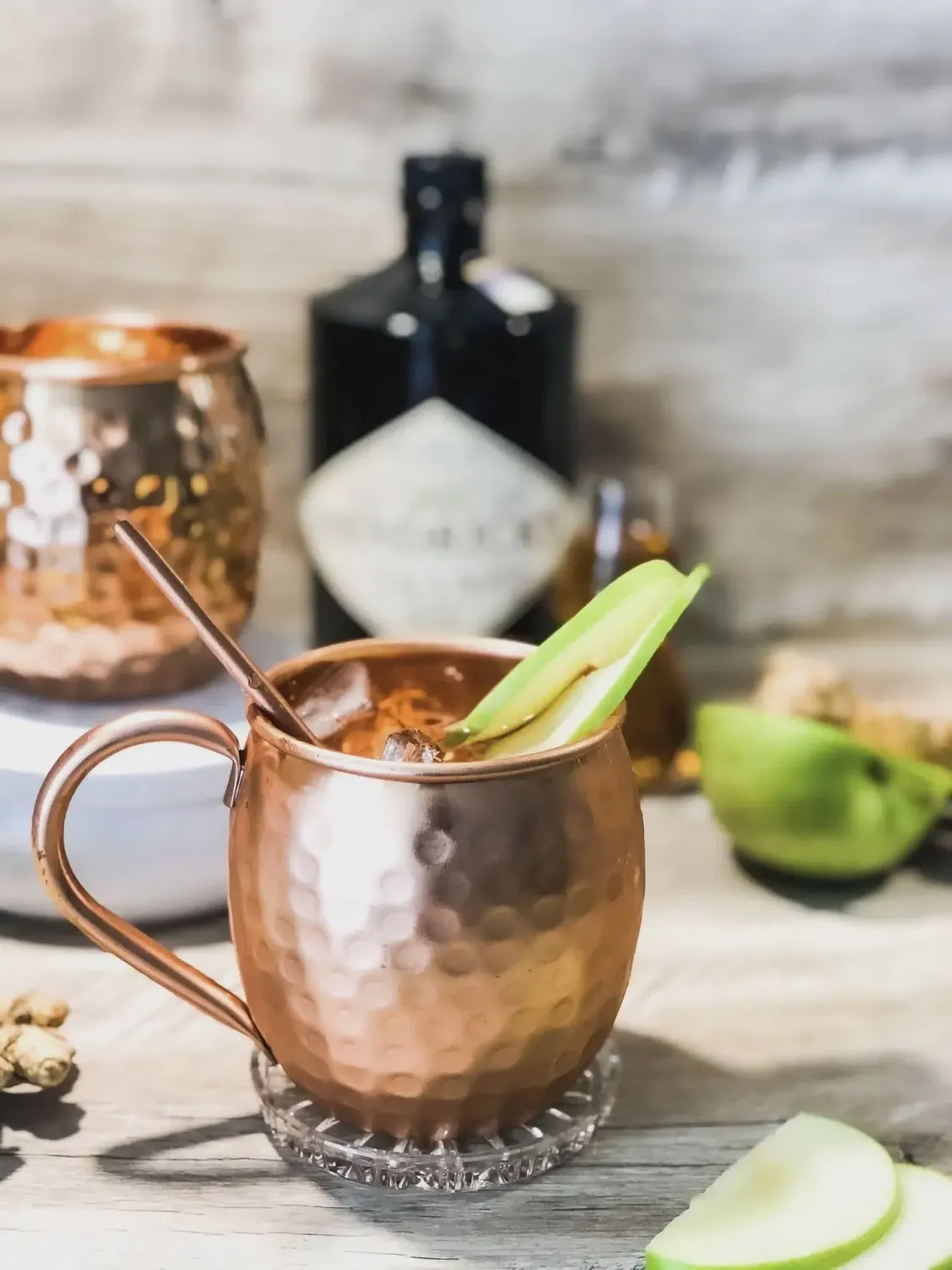 Líon - Moscow Mule Kupferbecher-Set 500ml I (4er-Set) + Zubehör