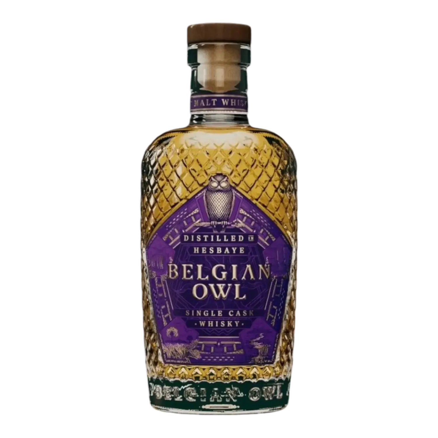 Belgian Owl Single Cask Whisky New Bottle Purple Passion 46° - 0,5L