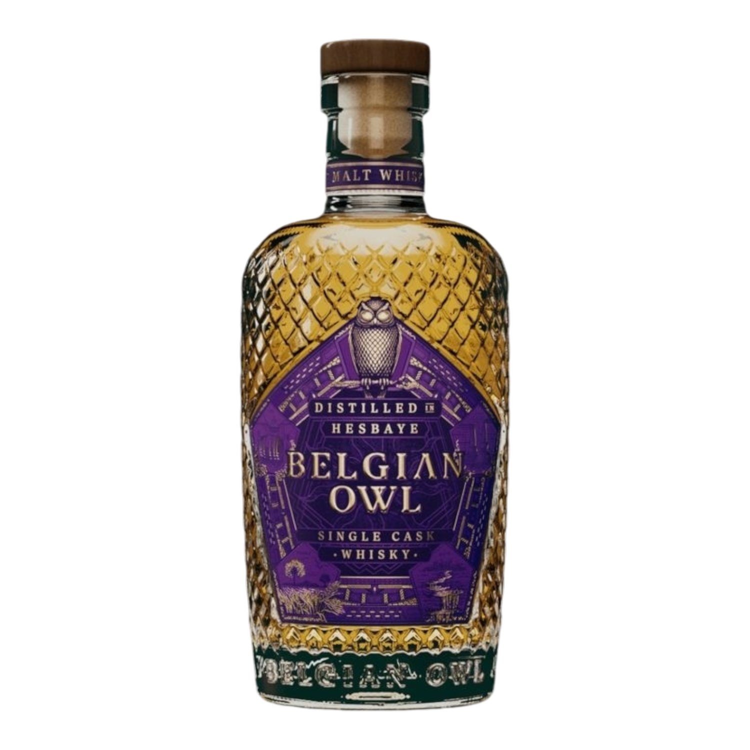 Belgian Owl Single Cask Whisky New Bottle Purple Passion 46° - 0,5L