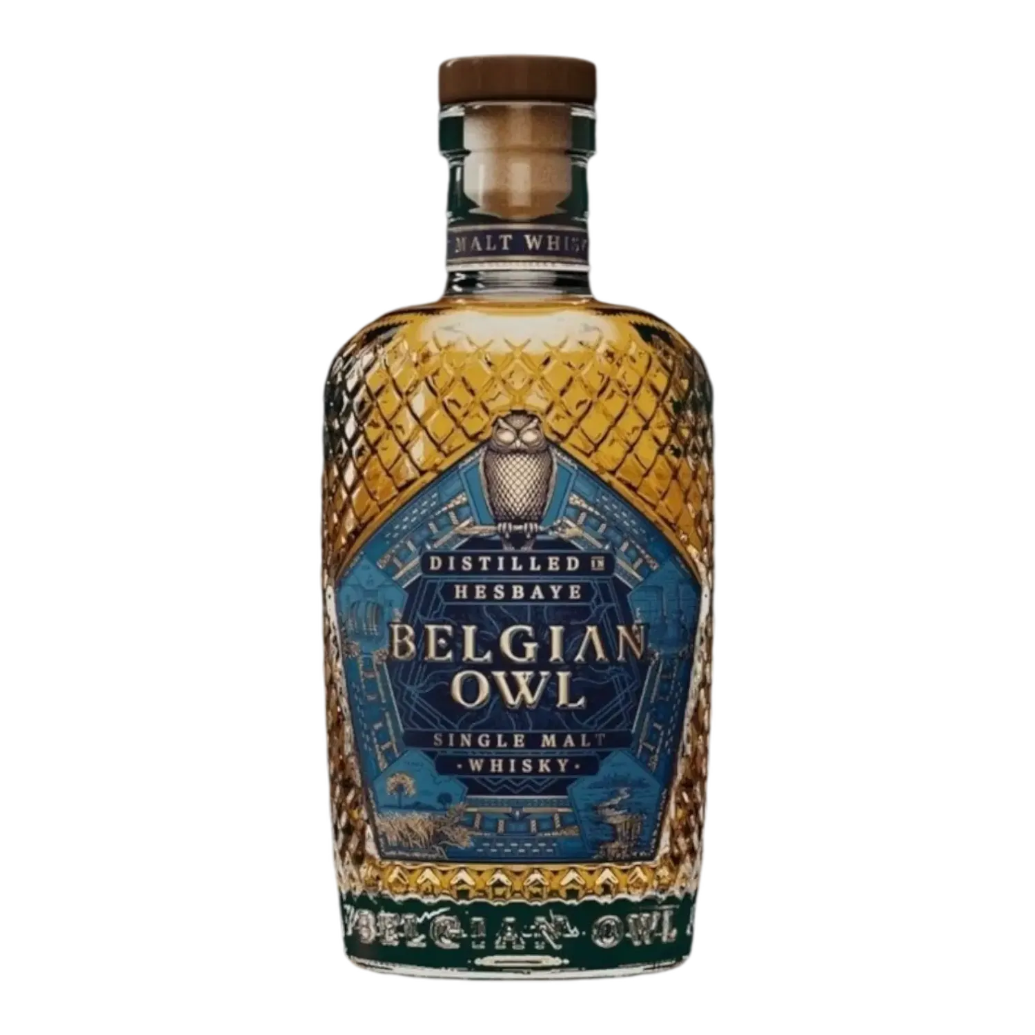 Belgian Owl Single Malt Whisky New Bottle Blue Evolution 46° - 0,5L