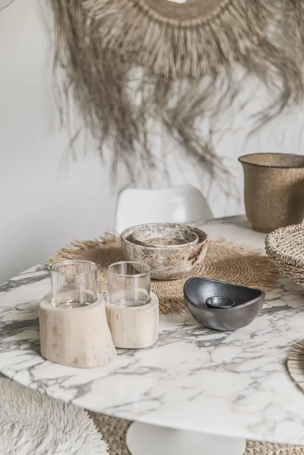 The Fringe Raffia Placemat Round - Natural