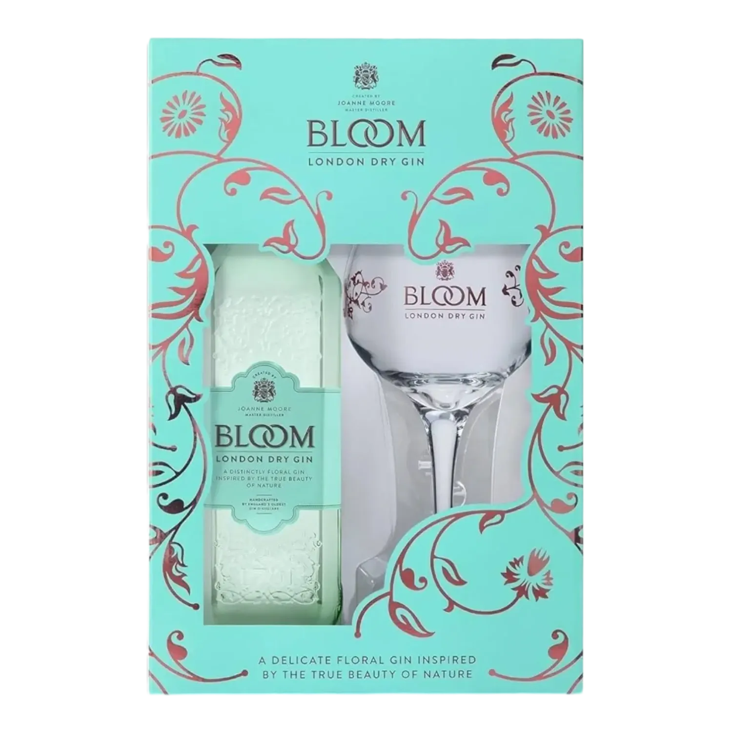 Bloom London Dry Gin + Glass 40° - 0.7L