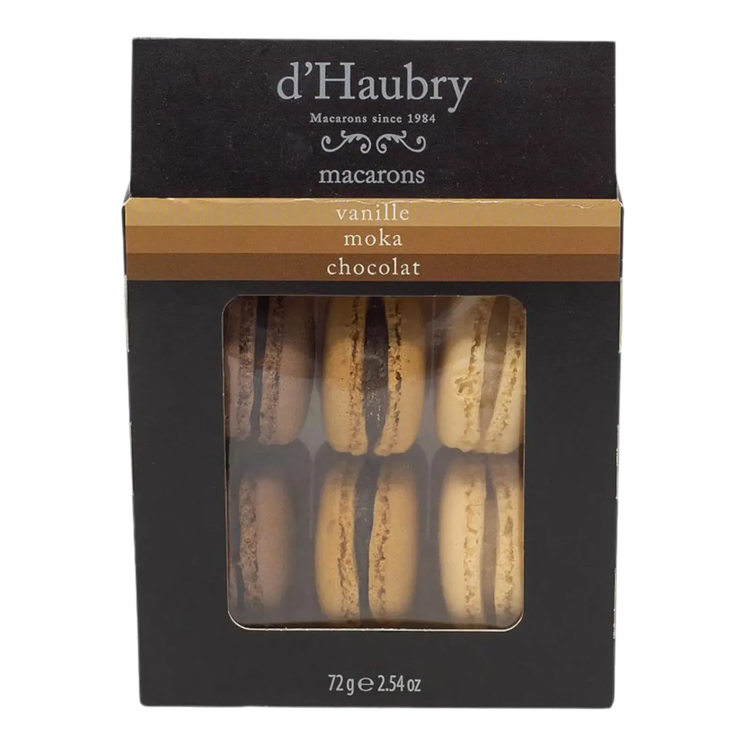 Macarons Vanilla-Chocolate-Mocha D'Haubry 72 grams