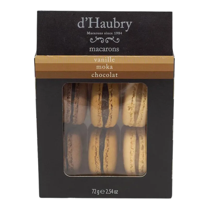 Macarons Vanilla-Chocolate-Mocha D'Haubry 72 grams