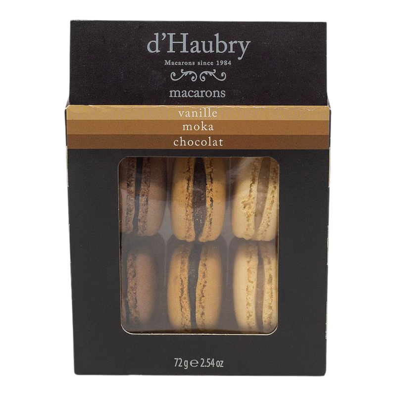 Macarons Vanilla-Chocolate-Mocha D'Haubry 72 grams