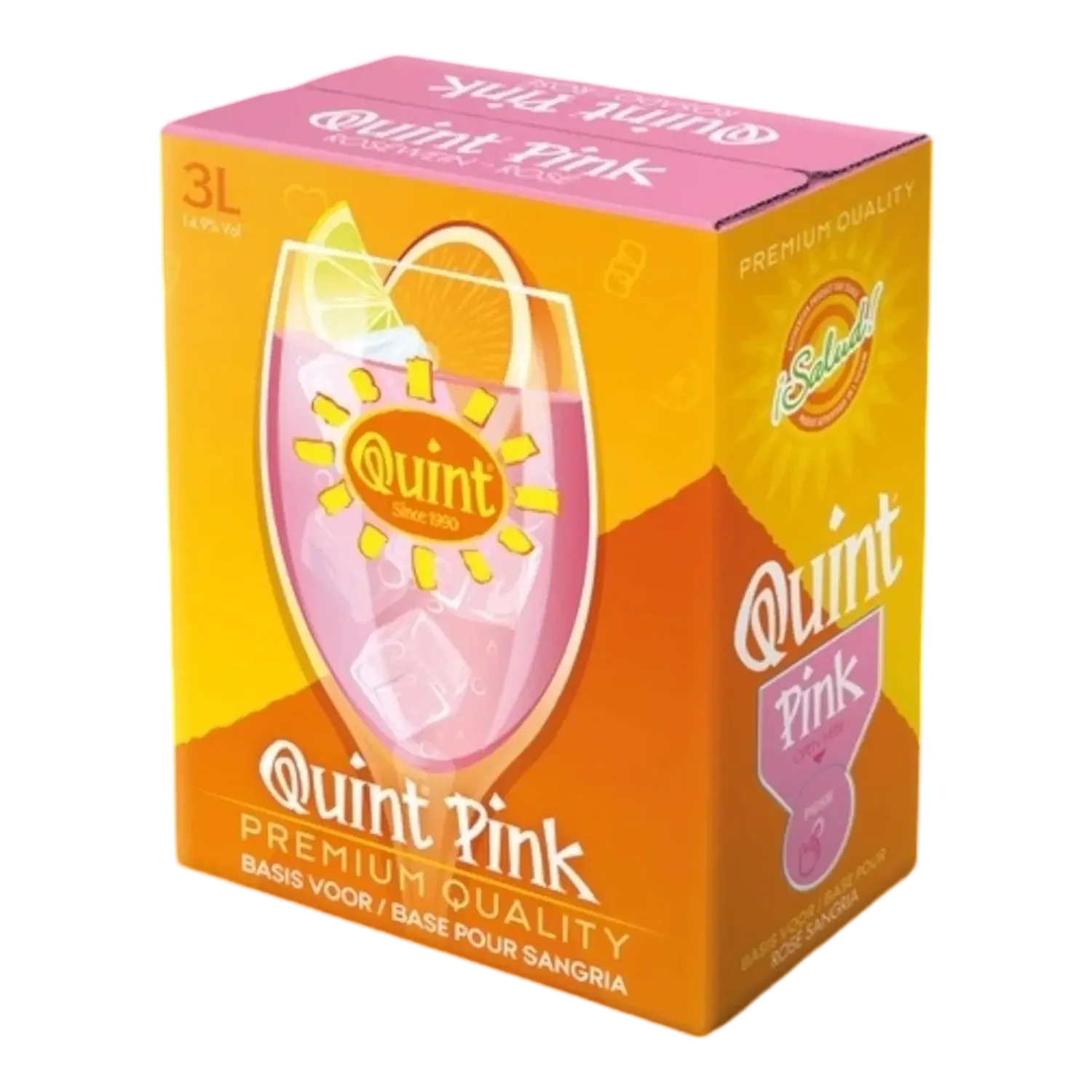Quint sangria bib 3 liter pink