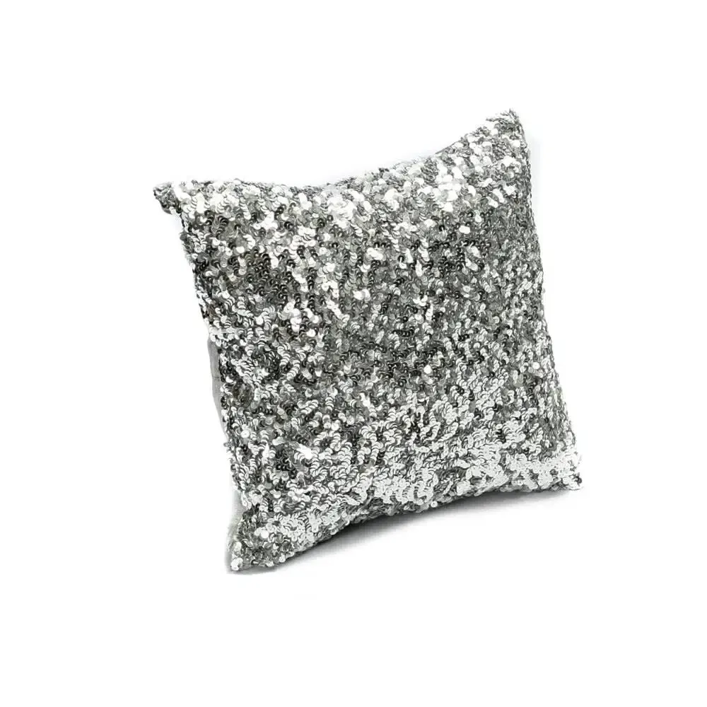 The Glitter Cushion Cover - Silver