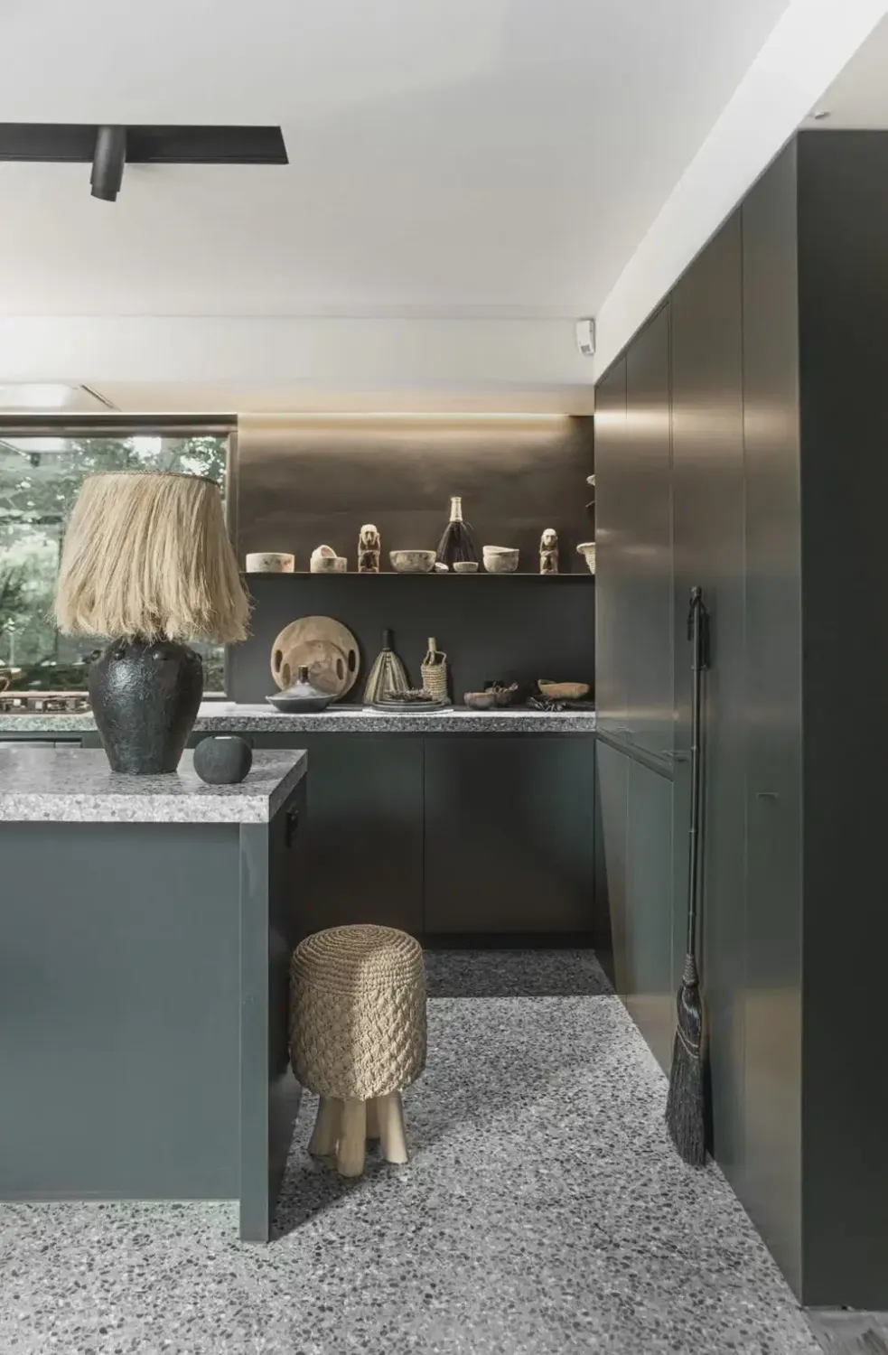 The Raffia Tressed Stool - Natural