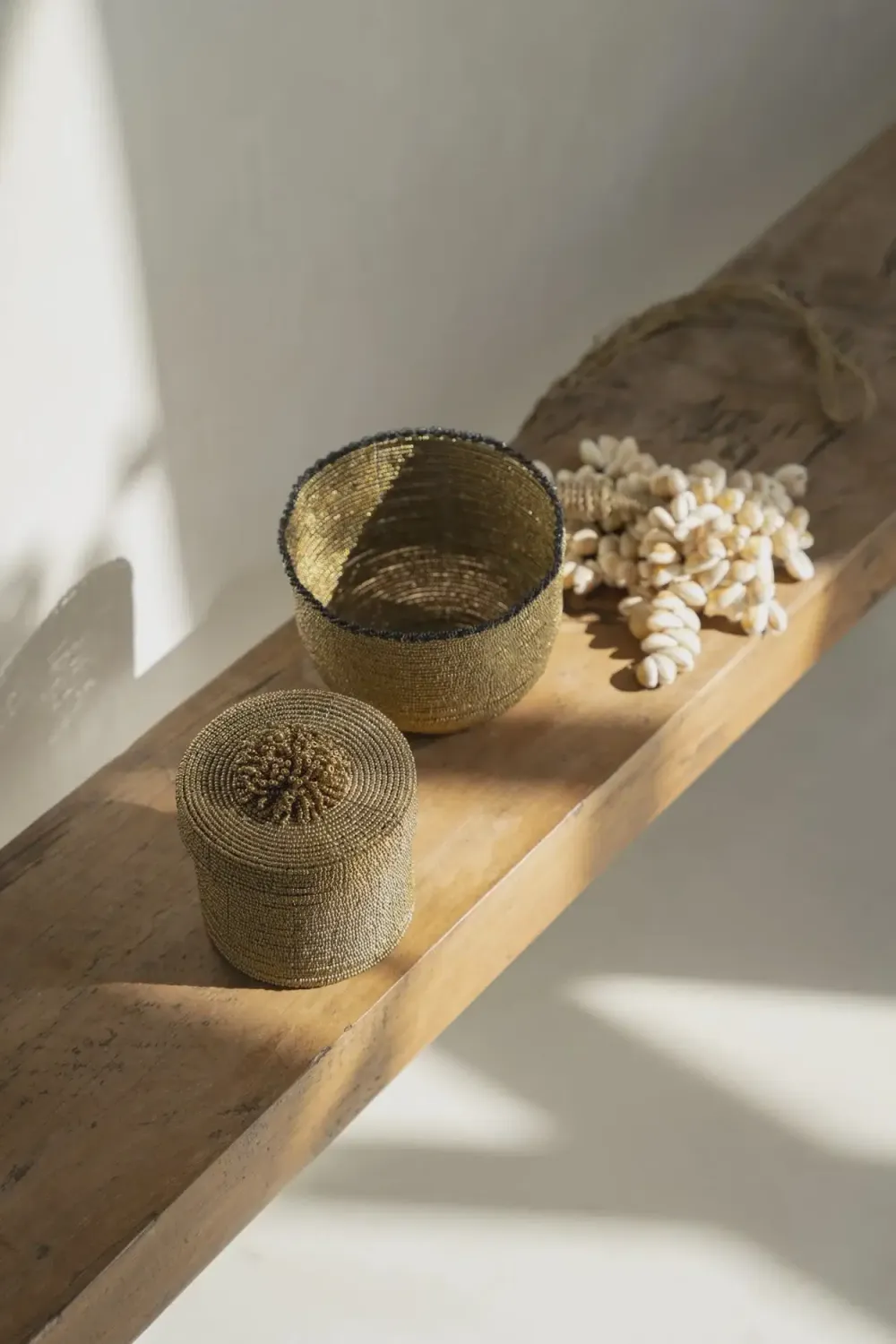 The Beaded Gift Box - Gold