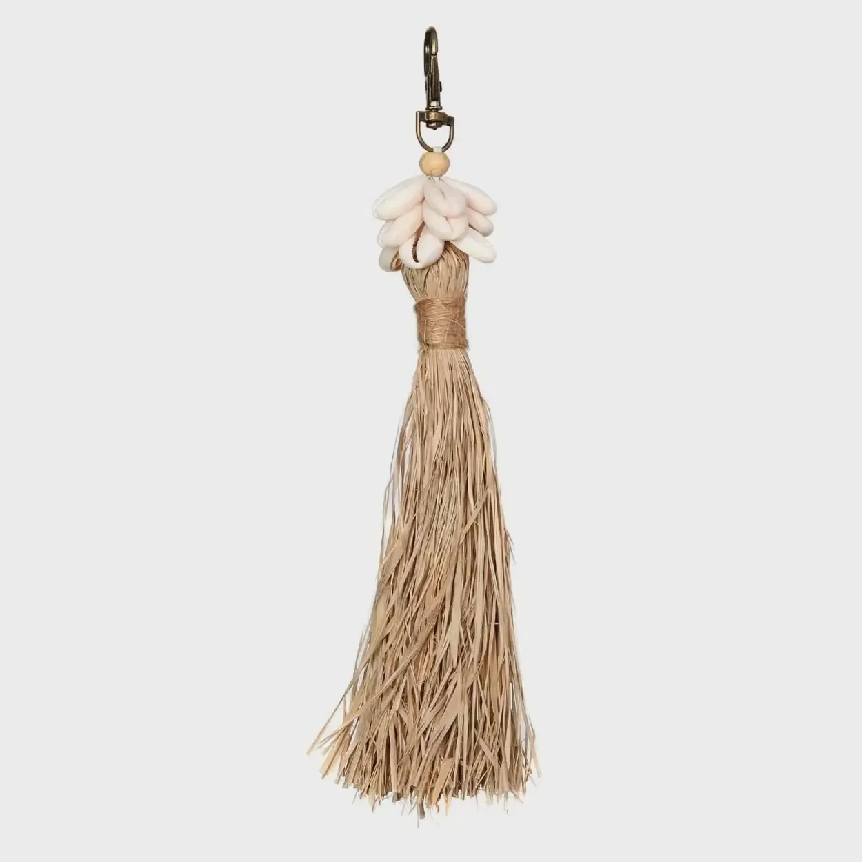 The Raffia Cowrie Shell Tassel