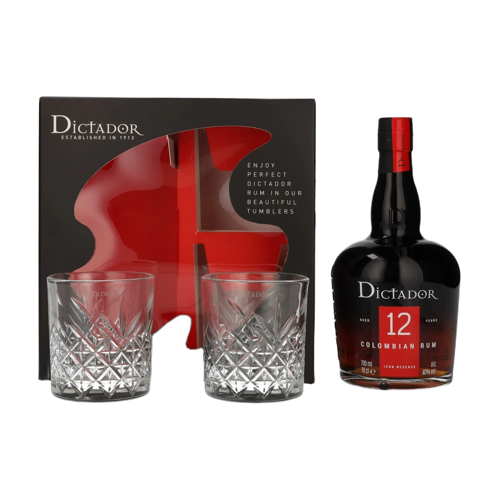 Dictador 12Y + 2 Glasses 40° - 0.7L