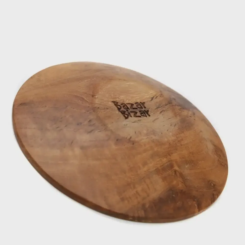 The Teak Root Round Plate - XS