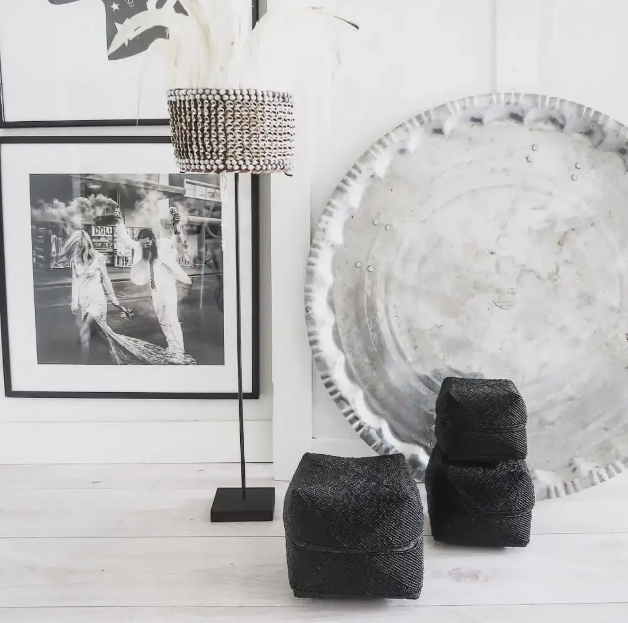 The Beaded Basket - Black - SET3