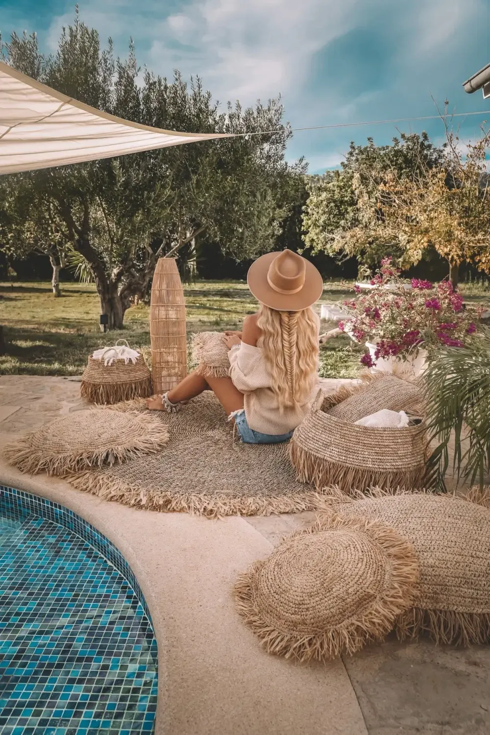 The Raffia Fringed Carpet - Natural - 150