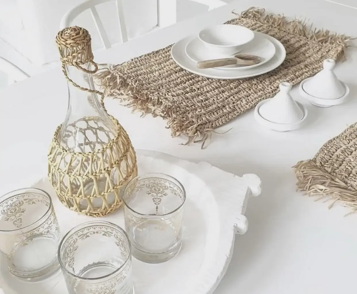 The Fringe Raffia Placemat Rectangular - Natural