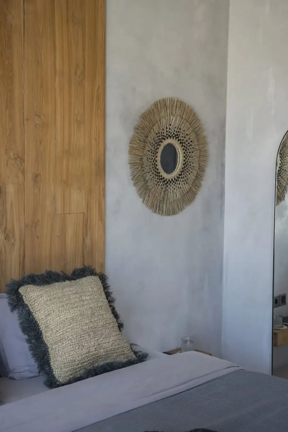 The Raffia Cushion Cover Square - Natural Black - L