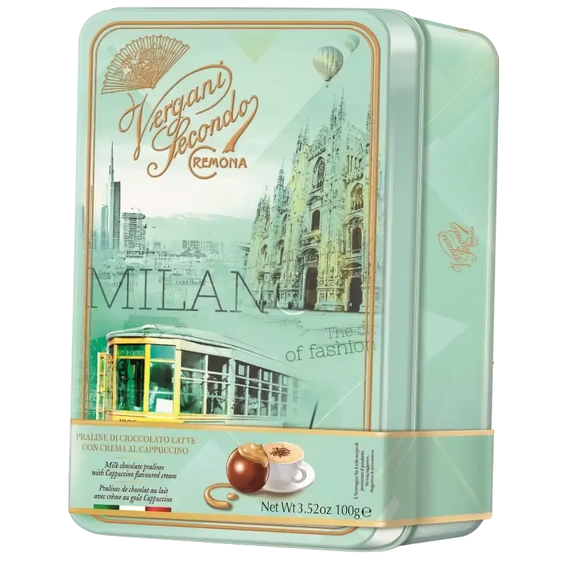 Vergani Retro Cappuccino Milano in tin 100 grams