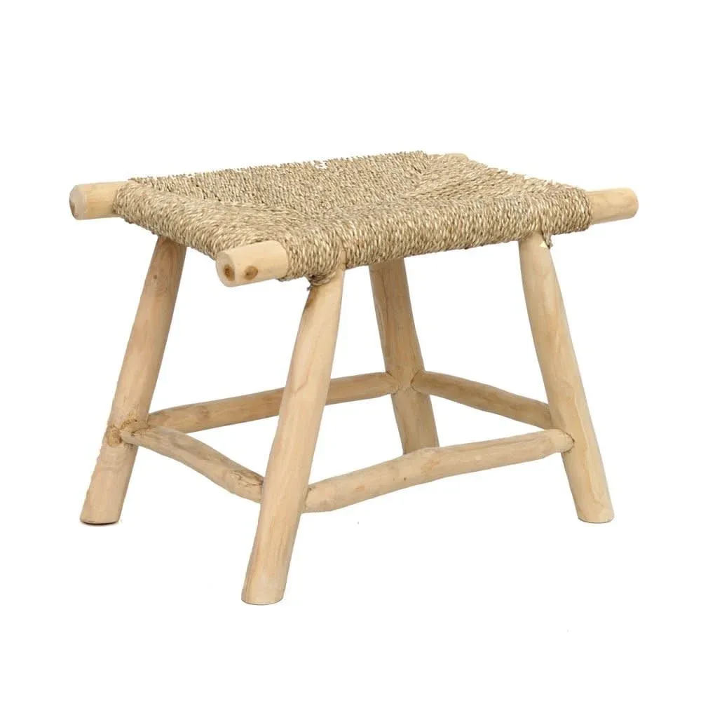 The Porto Seagrass Stool - Natural