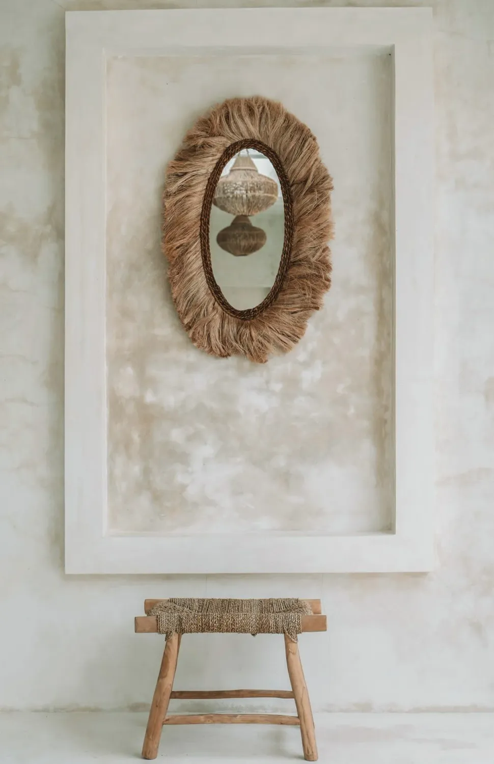 The Porto Seagrass Stool - Natural