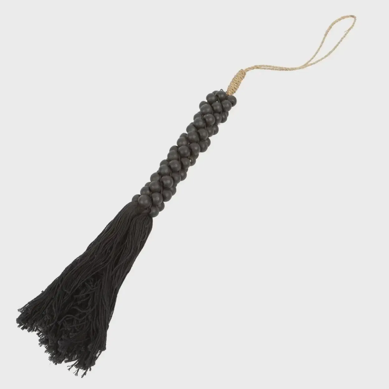 The Black Beads Cotton Tassel