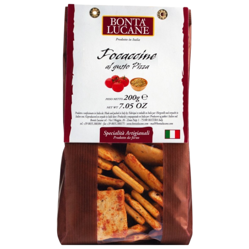 Focaccine Tomato &amp; Oregano 200g BONTA LUCANE