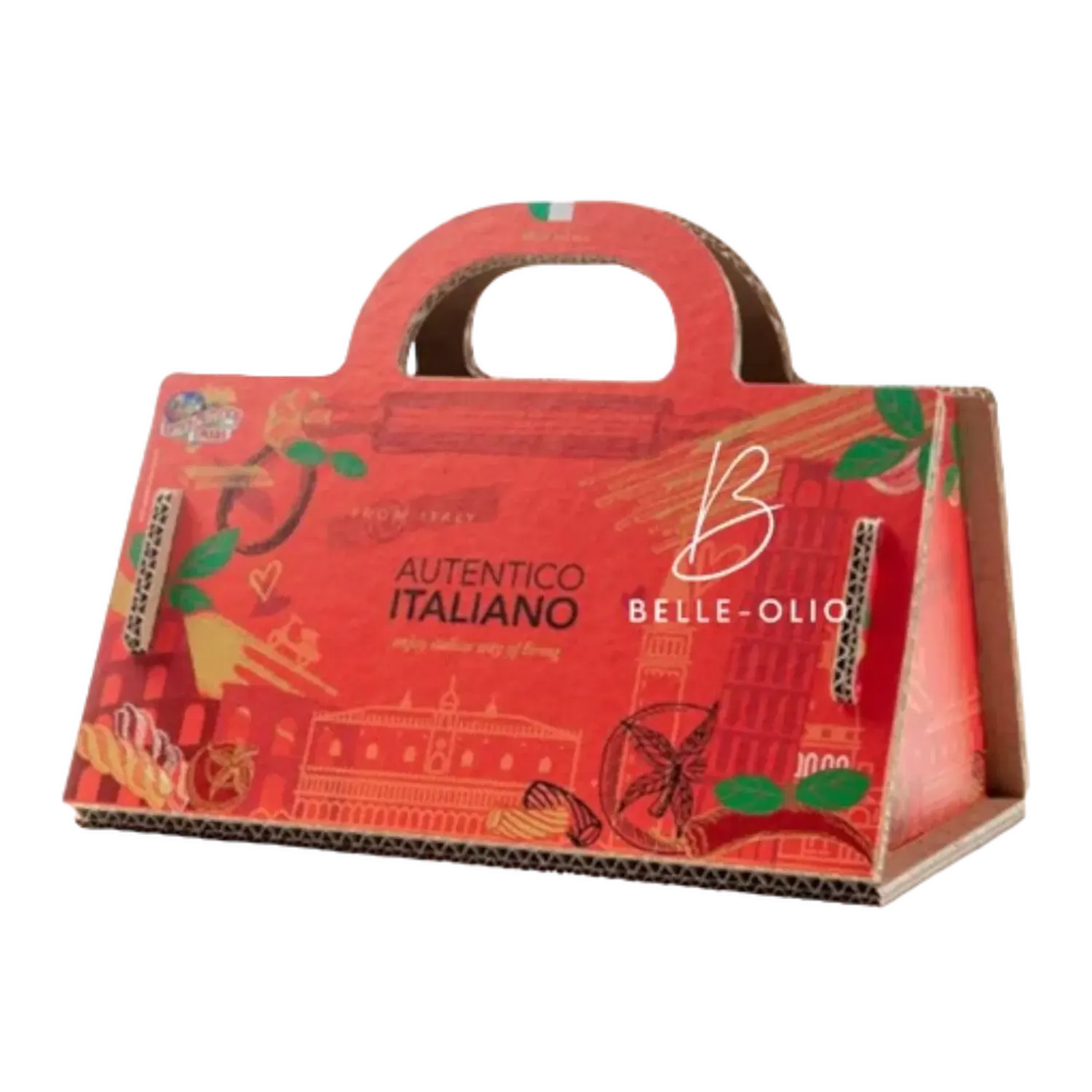 Bella Italia Giftset Pasta Handtas Rood 880g