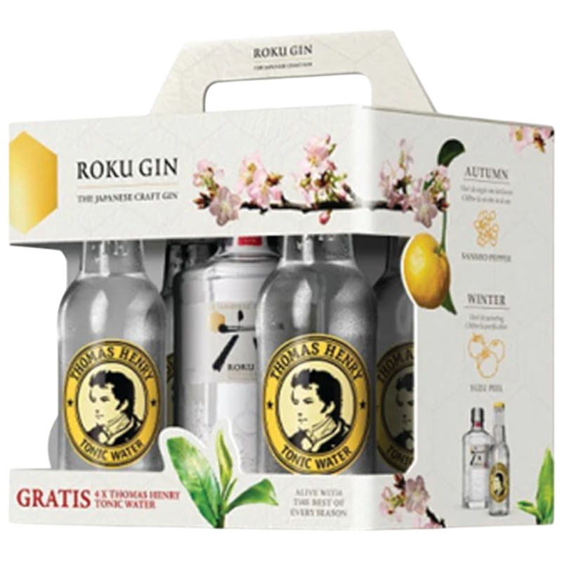 Roku Gin 20 cl + 4 Thomas Henry Tonic Water 20 cl 43° - 0.2L